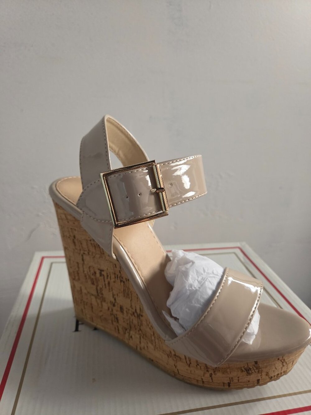 Pierre Dumas Hera-4 Wedge Sandals, Sz 6.5